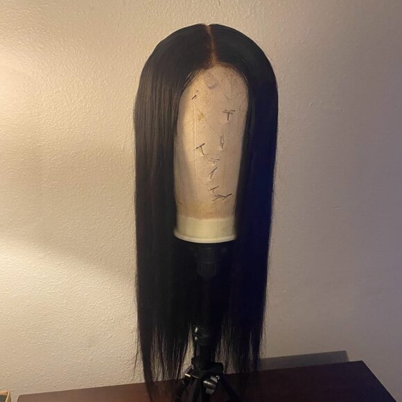5x5 HD Transparent Lace Closure Wigs Human Hair  straight - Picture 14 of 14